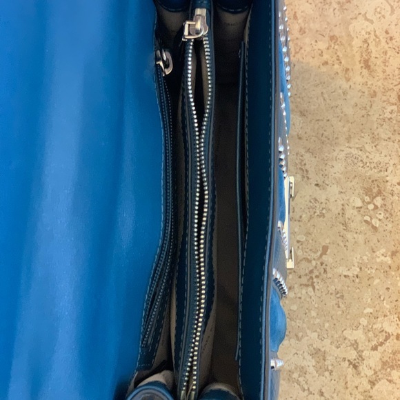 Michael Kors Blue Leather and Suede Handbag - Picture 2 of 5